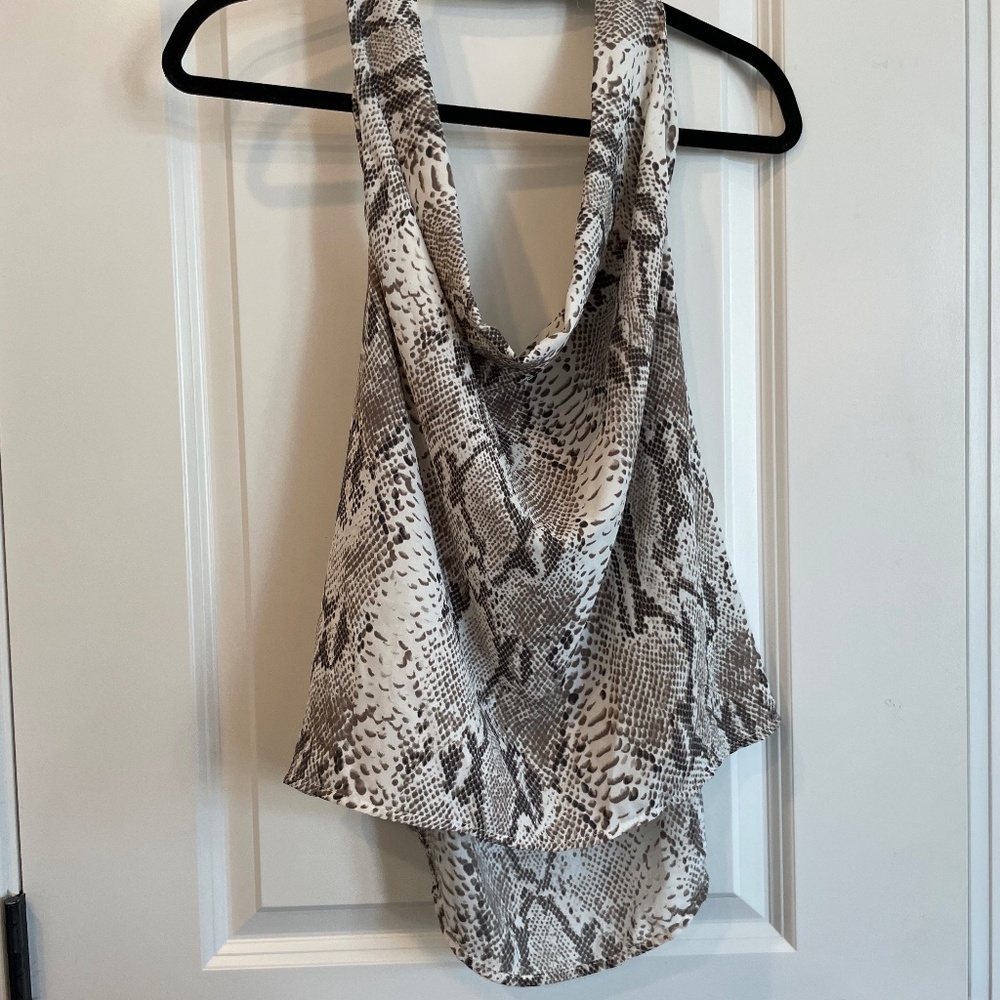 Vici, Concord Snake Print Ruffle Tiered Tunic - Small / Snake